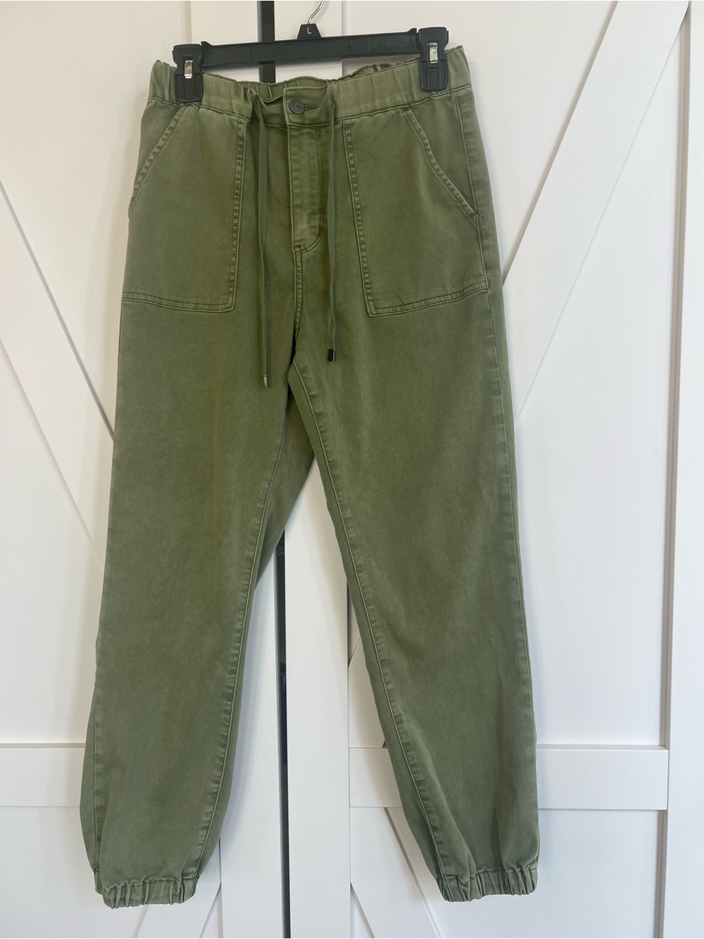 Mica Los Angeles Olive Green Drawstring Utility Joggers